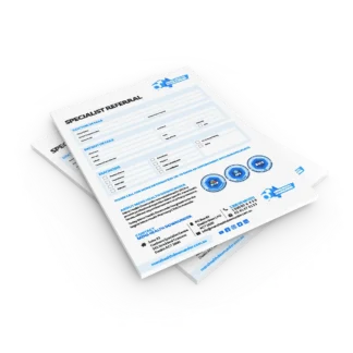 Specialist Referral Pads | A4 2-sided in qty 20, 50, 100 | Mens Health Downunder