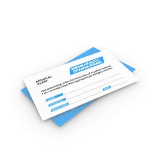 MHDU Medical Alert (Priapism) Card | Front | Mens Health Downunder
